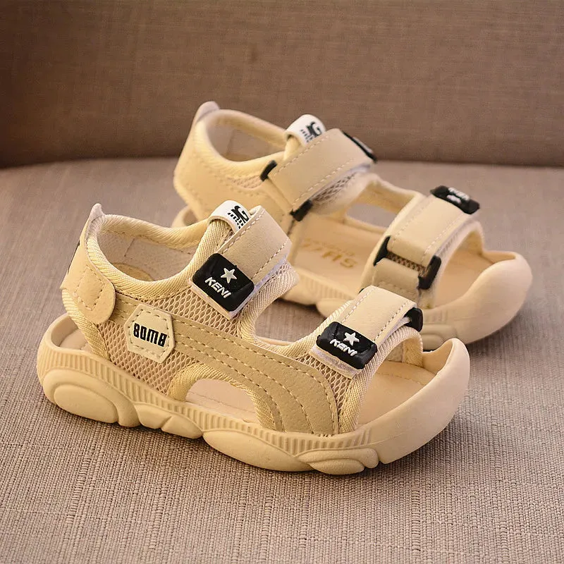 2023 Summer Children Shoes Boys Soft Soles Beach Shoes Male Baby Baotou Anti-kick Children's Sandals Princepard Summer Sandals