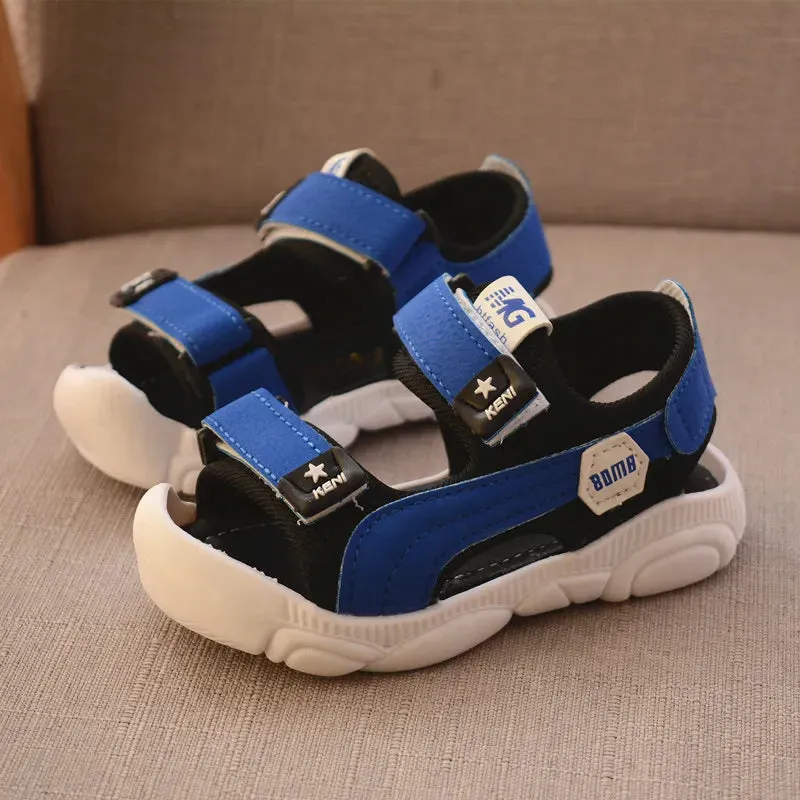 2023 Summer Children Shoes Boys Soft Soles Beach Shoes Male Baby Baotou Anti-kick Children's Sandals Princepard Summer Sandals