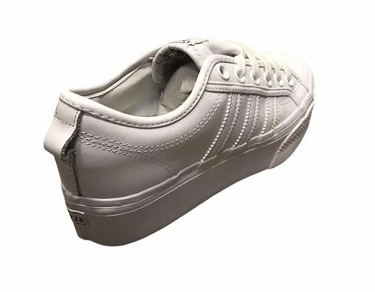 Adidas scarpa sneakers con zeppa da donna Nizza Platform FW0265 bianco
