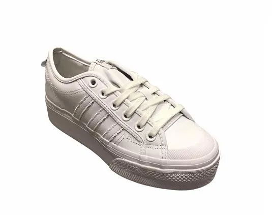 Adidas scarpa sneakers con zeppa da donna Nizza Platform FW0265 bianco