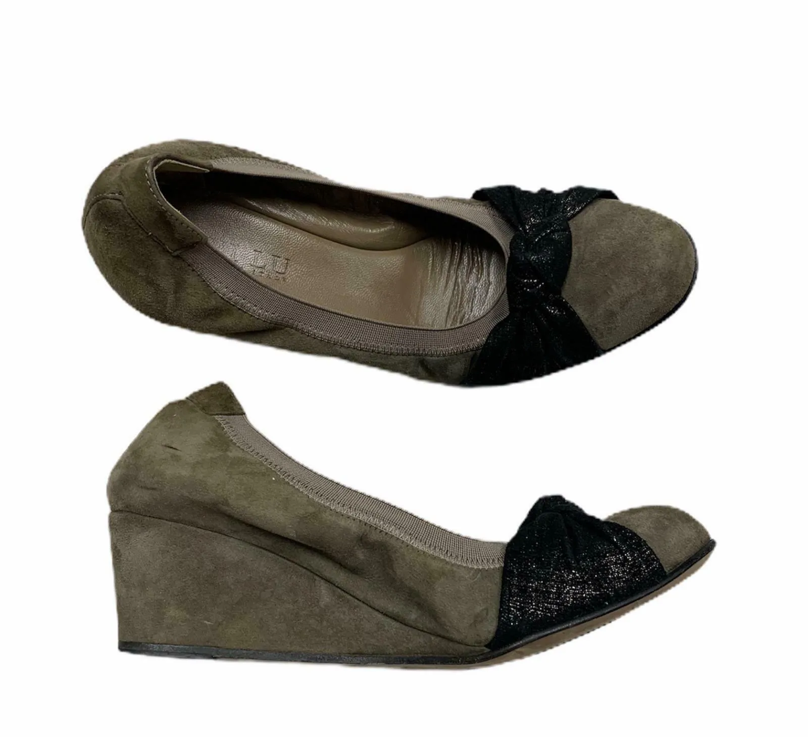 Anyi Lu Rosie Wedge Heels Shoes Comfort Leather Stretch 38 EU