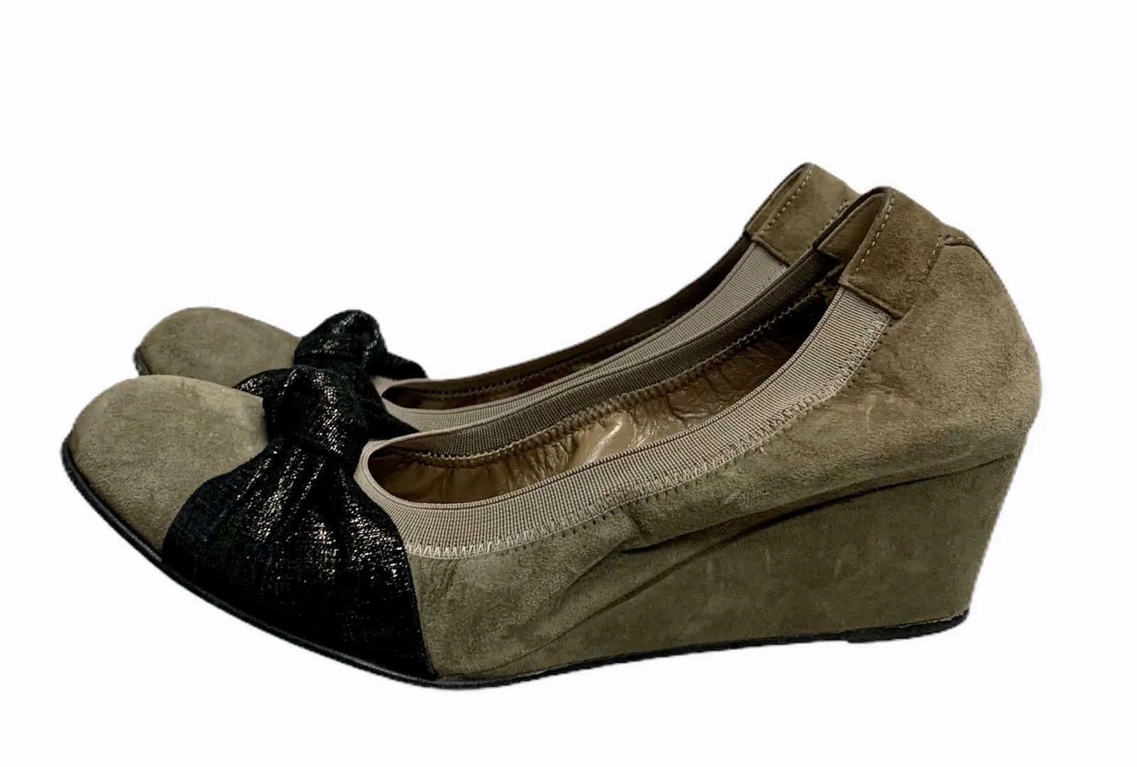 Anyi Lu Rosie Wedge Heels Shoes Comfort Leather Stretch 38 EU