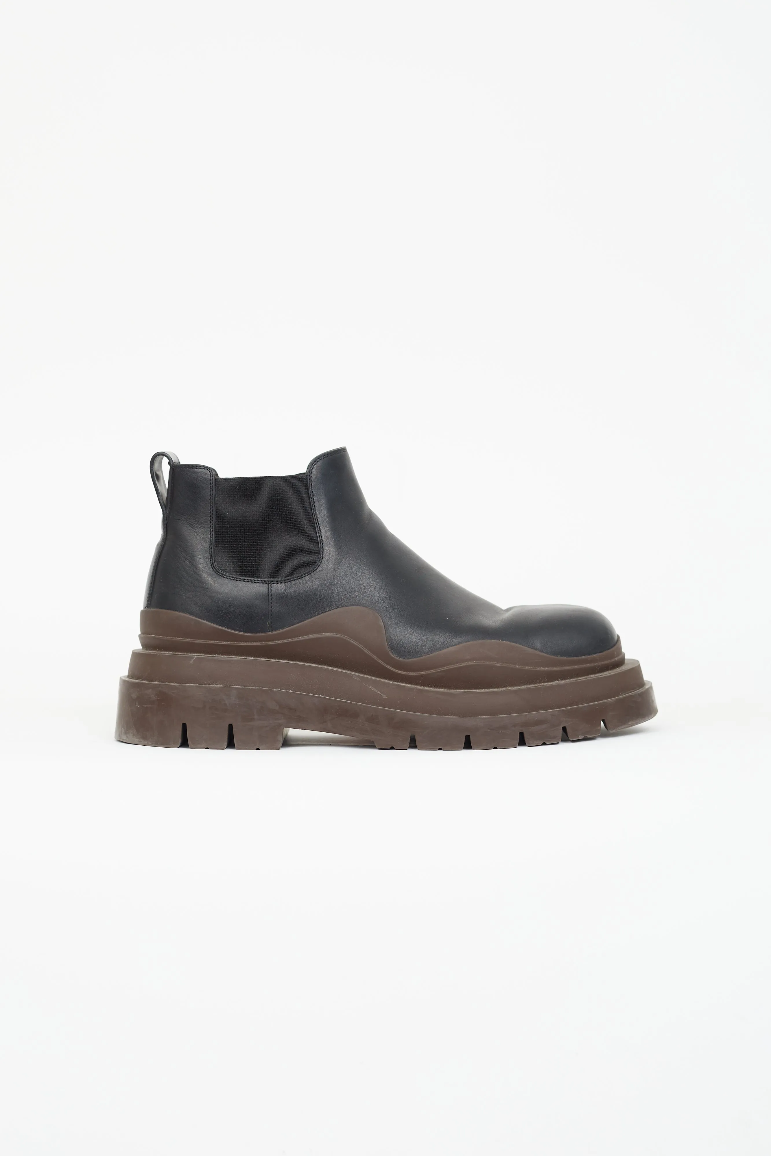 Black & Brown Tire Chelsea Boot