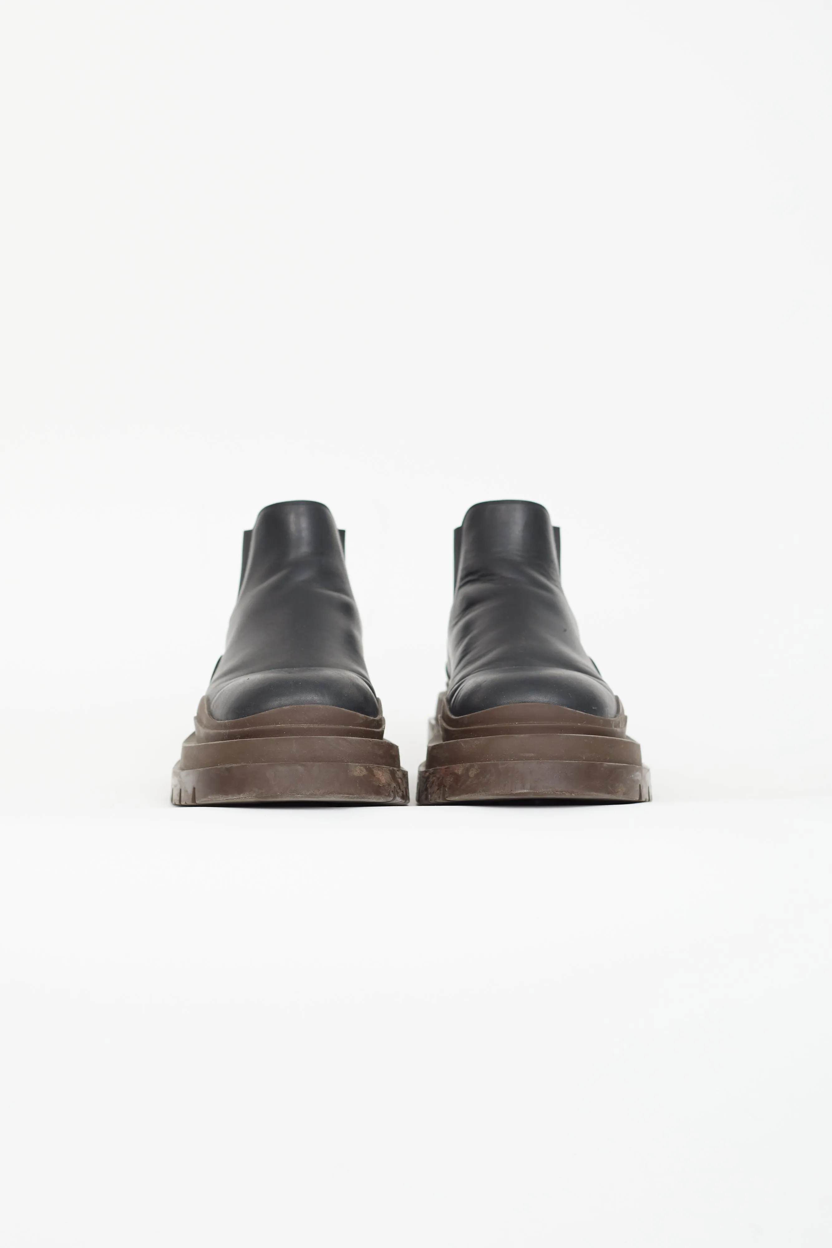 Black & Brown Tire Chelsea Boot