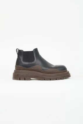 Black & Brown Tire Chelsea Boot