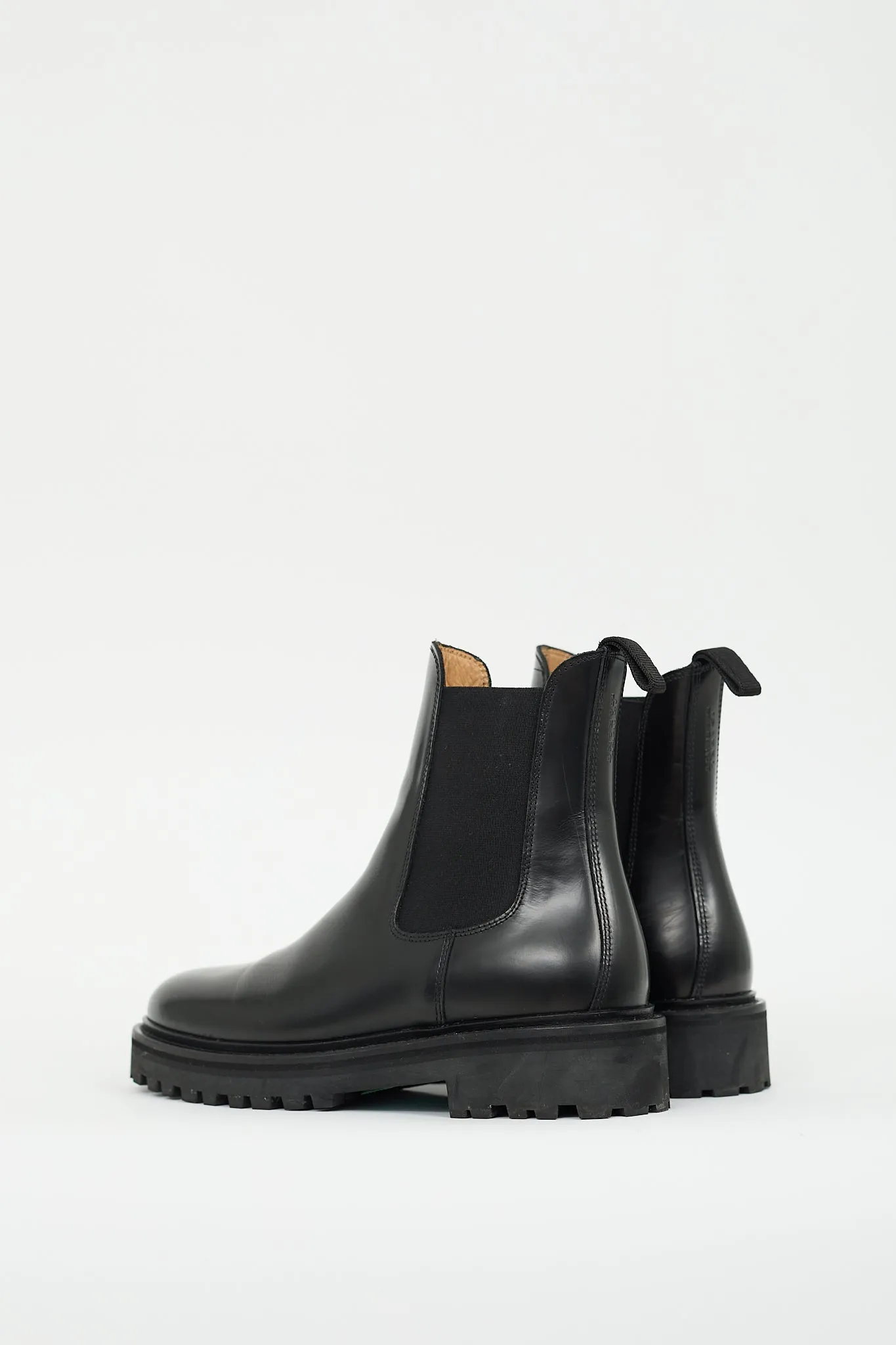 Black Leather Castay Chelsea Boot