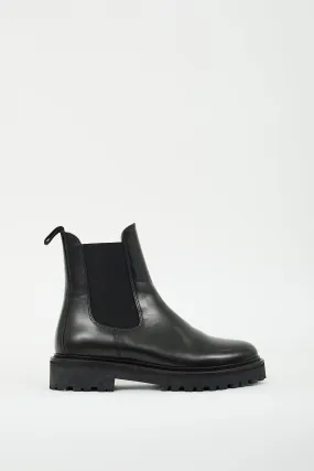 Black Leather Castay Chelsea Boot