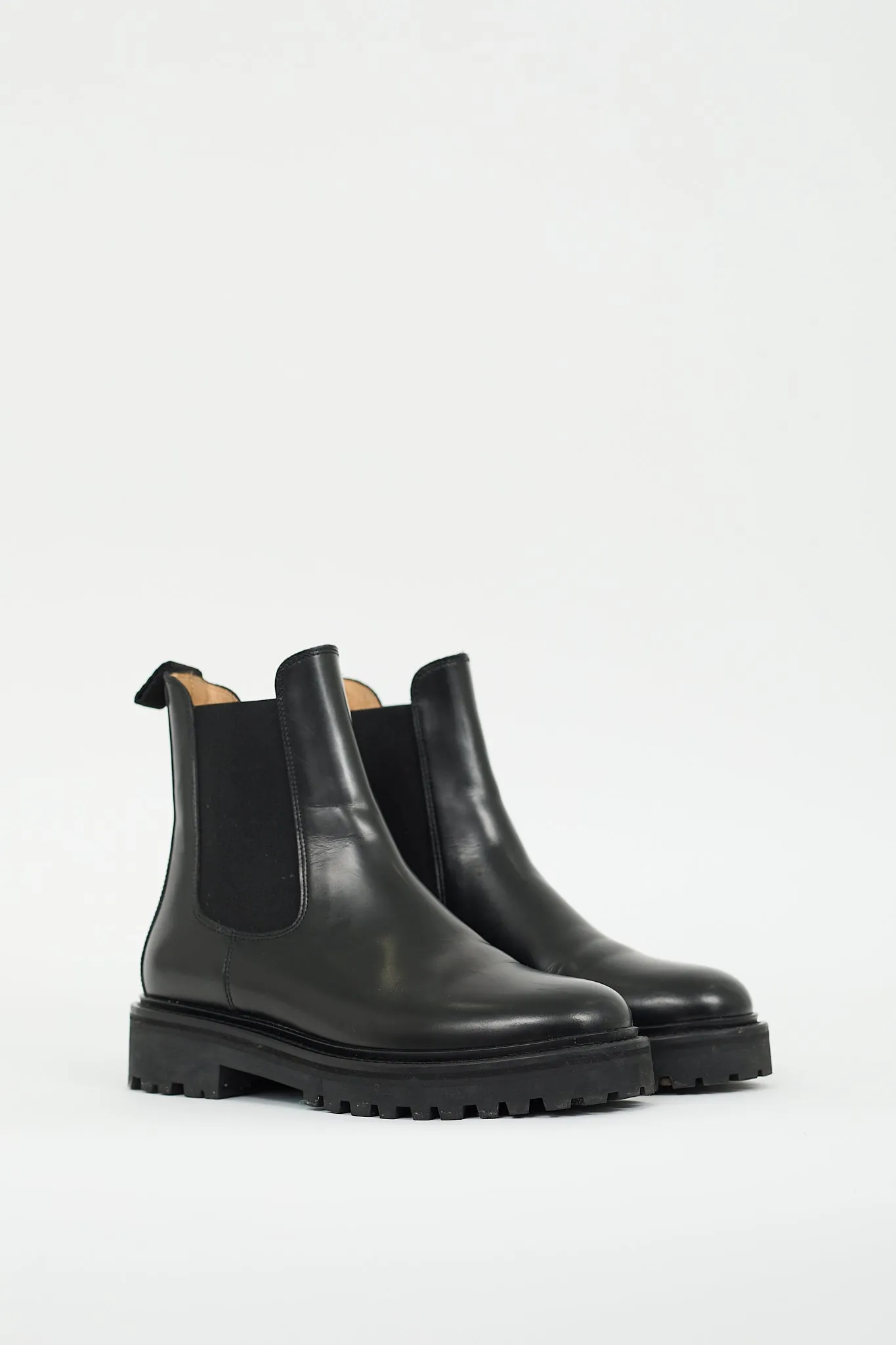 Black Leather Castay Chelsea Boot