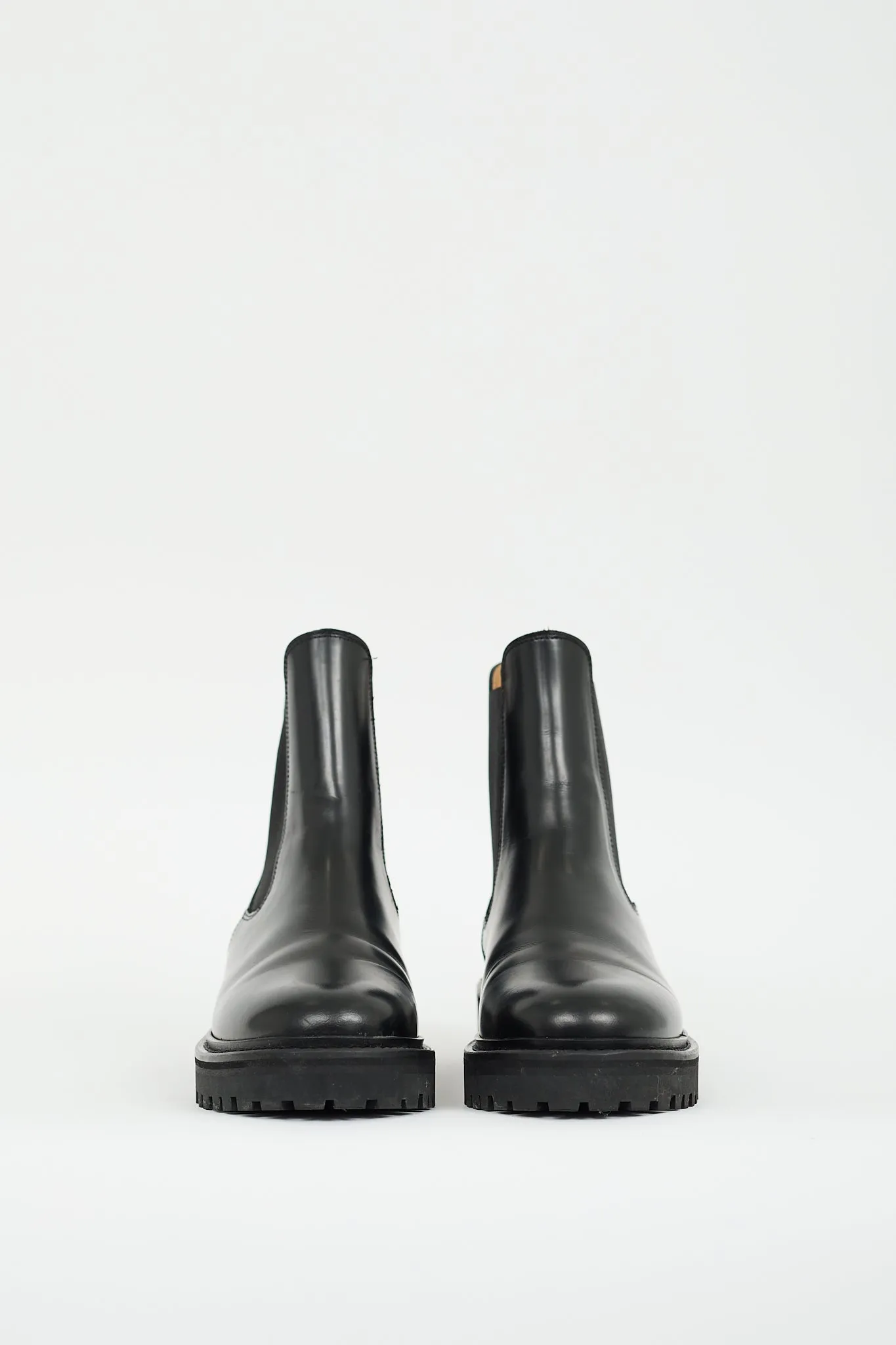 Black Leather Castay Chelsea Boot