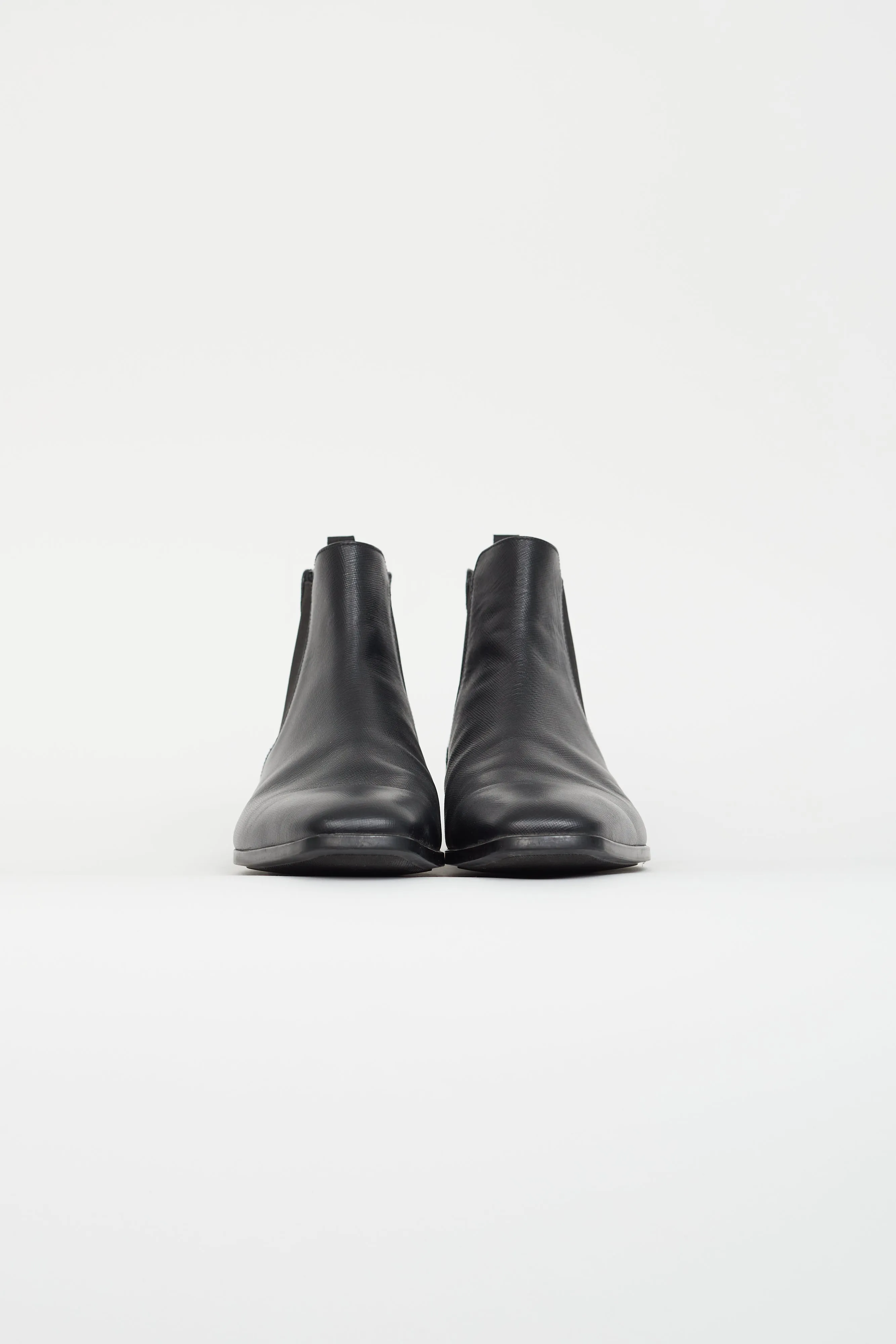 Black Leather Chelsea Boot