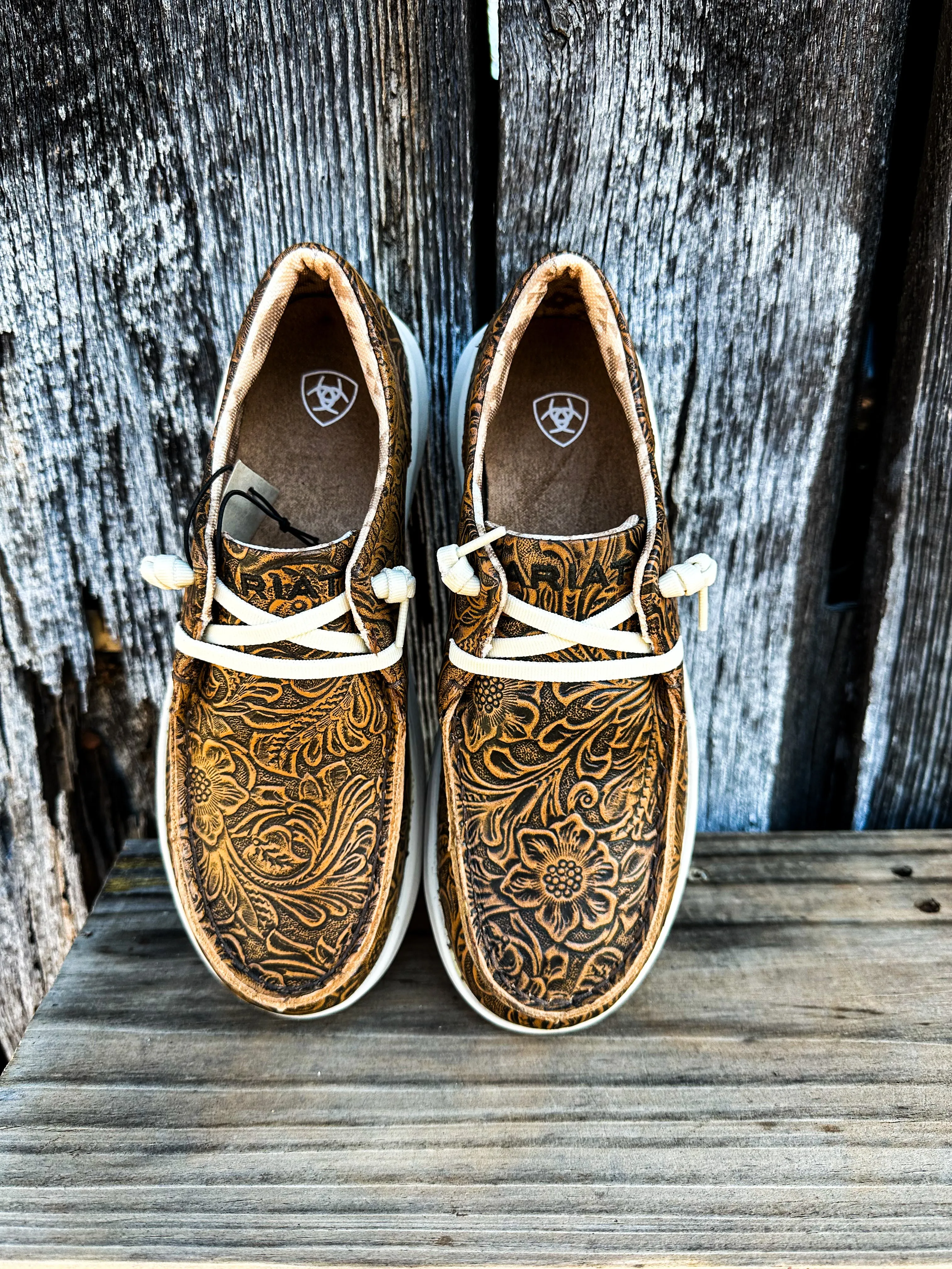 Brown Floral Emboss Ariat Hilo