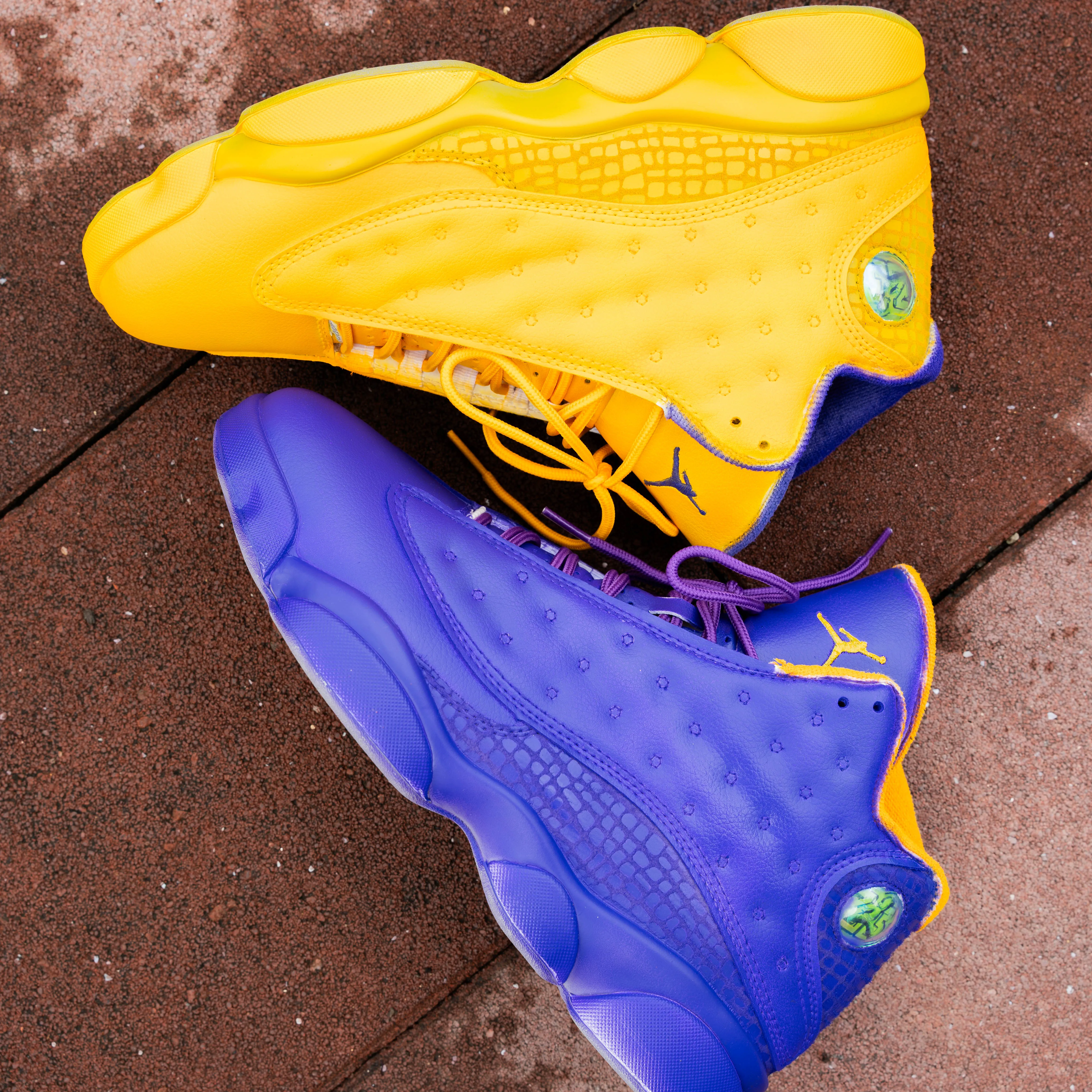 Cadmium Yellow Purple Custom Air Jordan 13