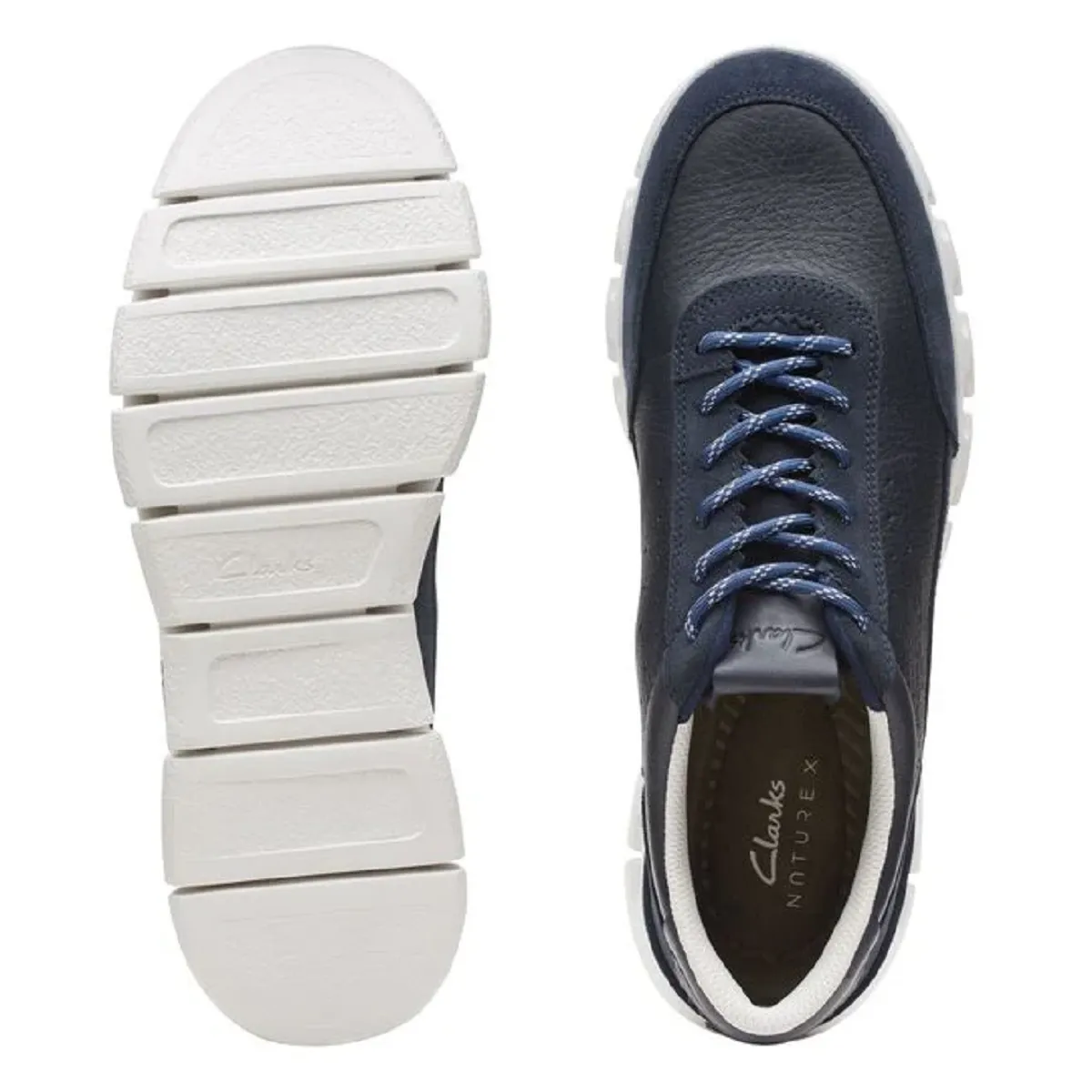 Clarks scarpa sneakers da uomo Nature X One 165998 blu