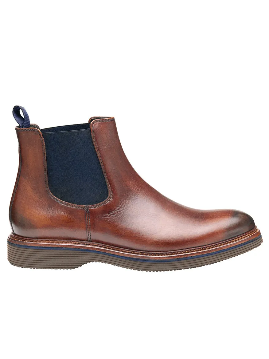 J & M Collection Jenson Chelsea Boot in Brown Hand-Stained Calfskin