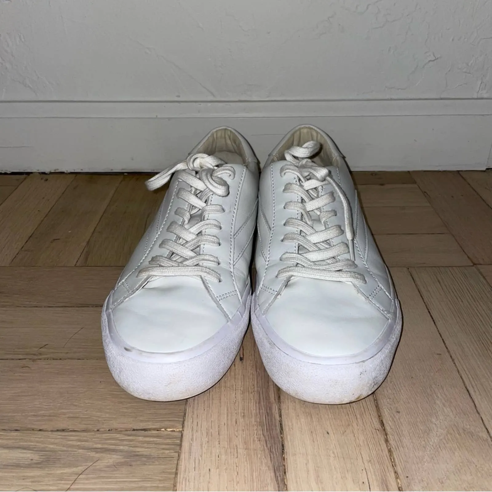 Madewell White Leather Sidewalk Low-Top Sneakers (W10)