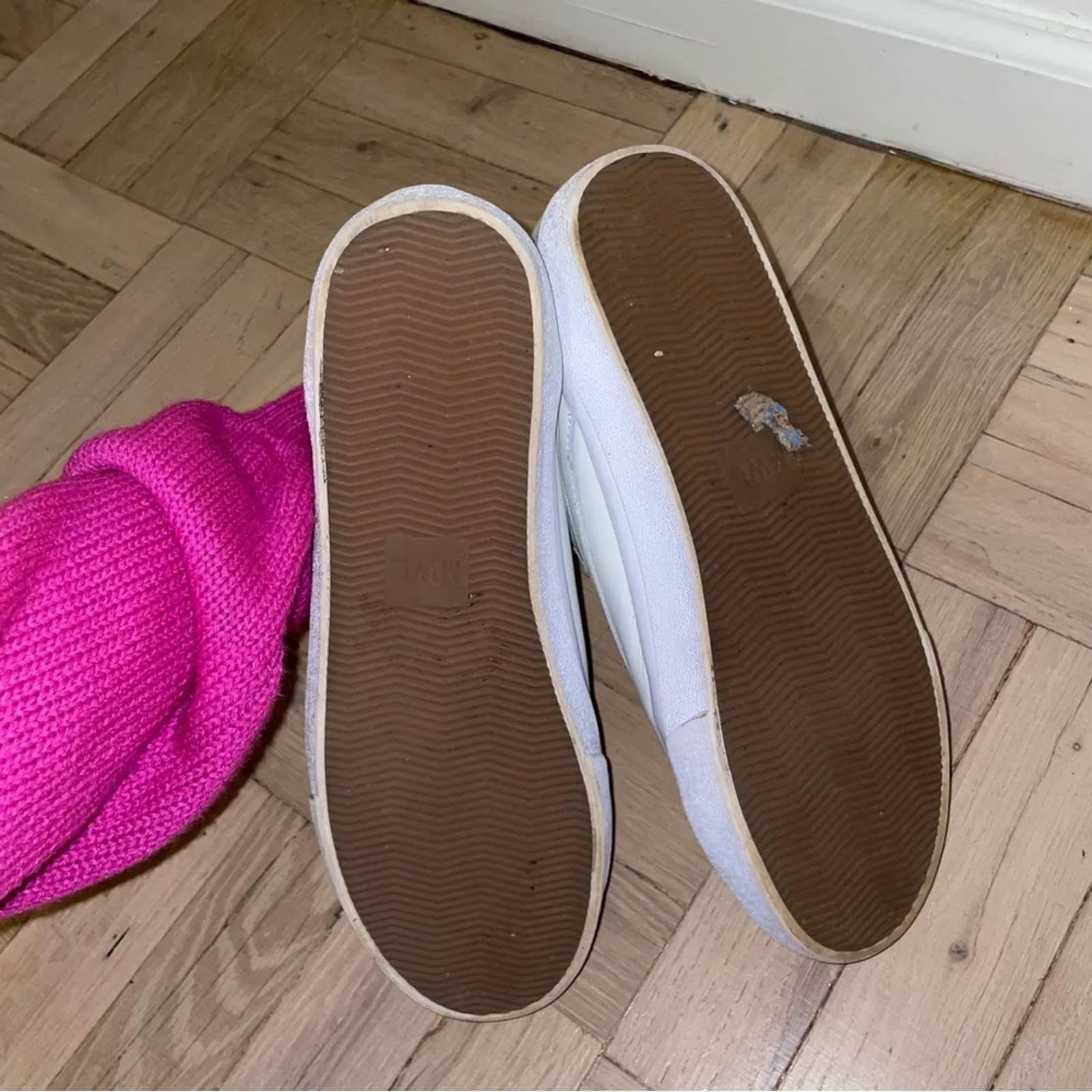 Madewell White Leather Sidewalk Low-Top Sneakers (W10)