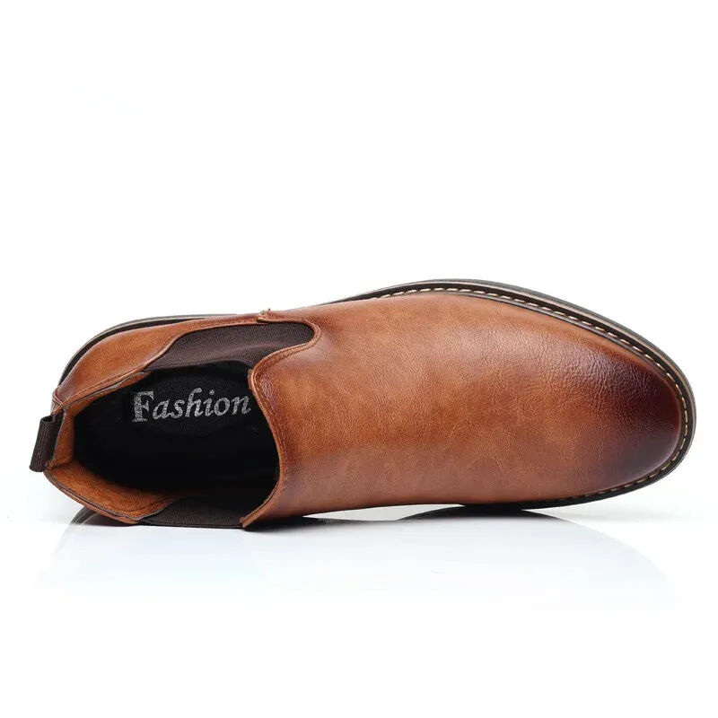 Men's Classic Glossy Chelsea Boots | Ideal for All Seasons