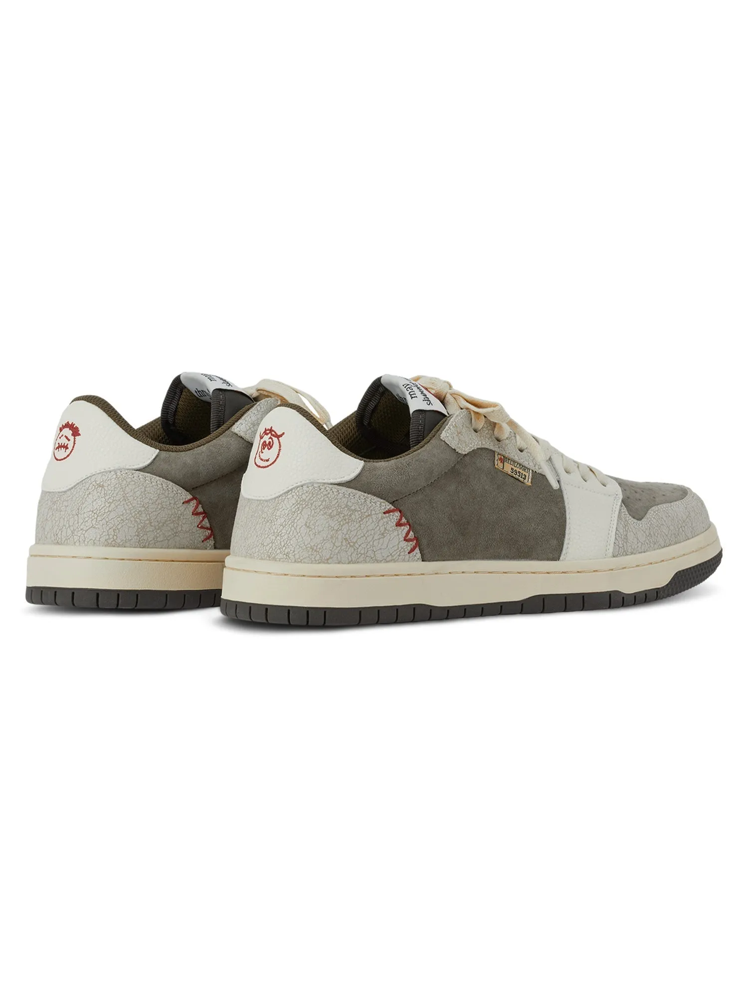 Sneakerhill Smiley Face Embroidery Street Rap Sneakers
