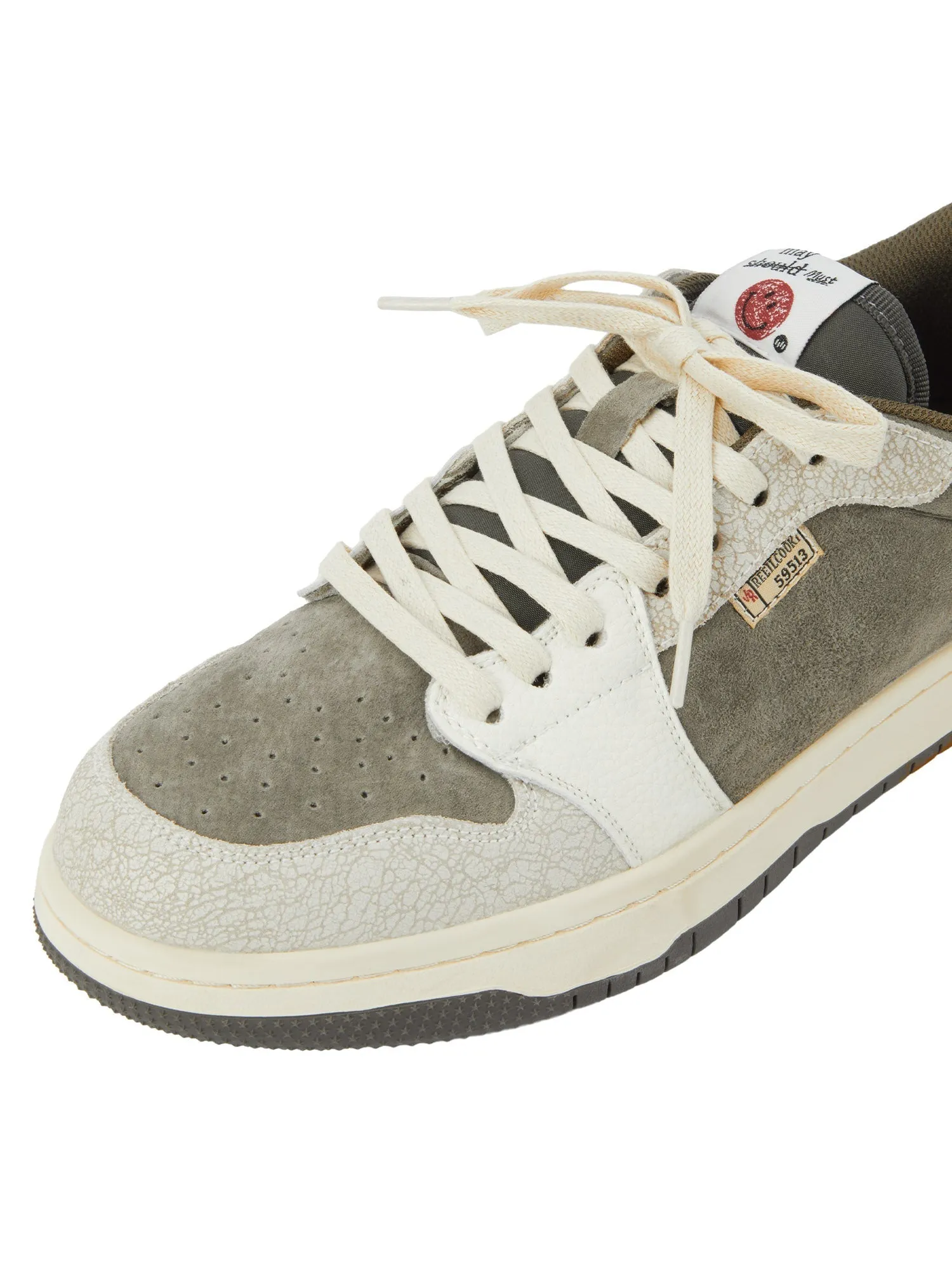 Sneakerhill Smiley Face Embroidery Street Rap Sneakers