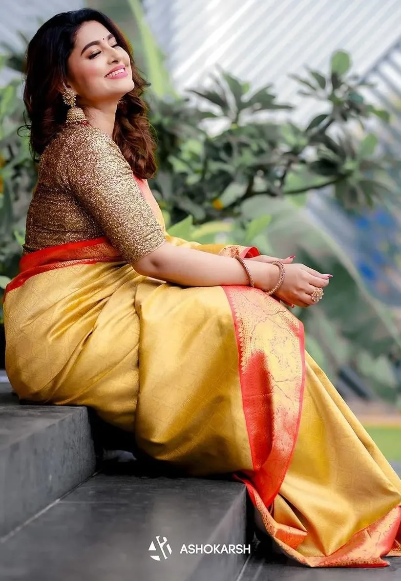 Special Haldi Golden Soft Lichi Silk Saree