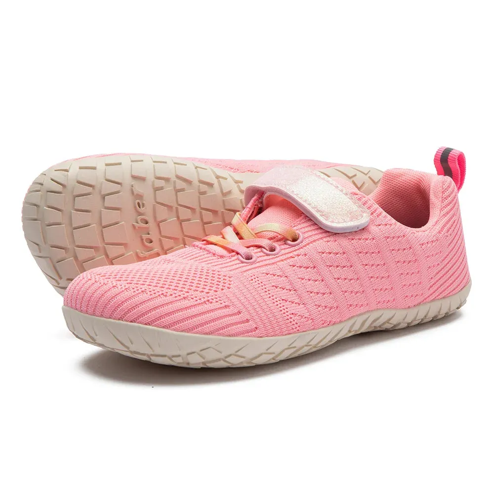 ZZFABER Barefoot Shoes Kids Flexible Mesh Sneakers Soft Wide Toe